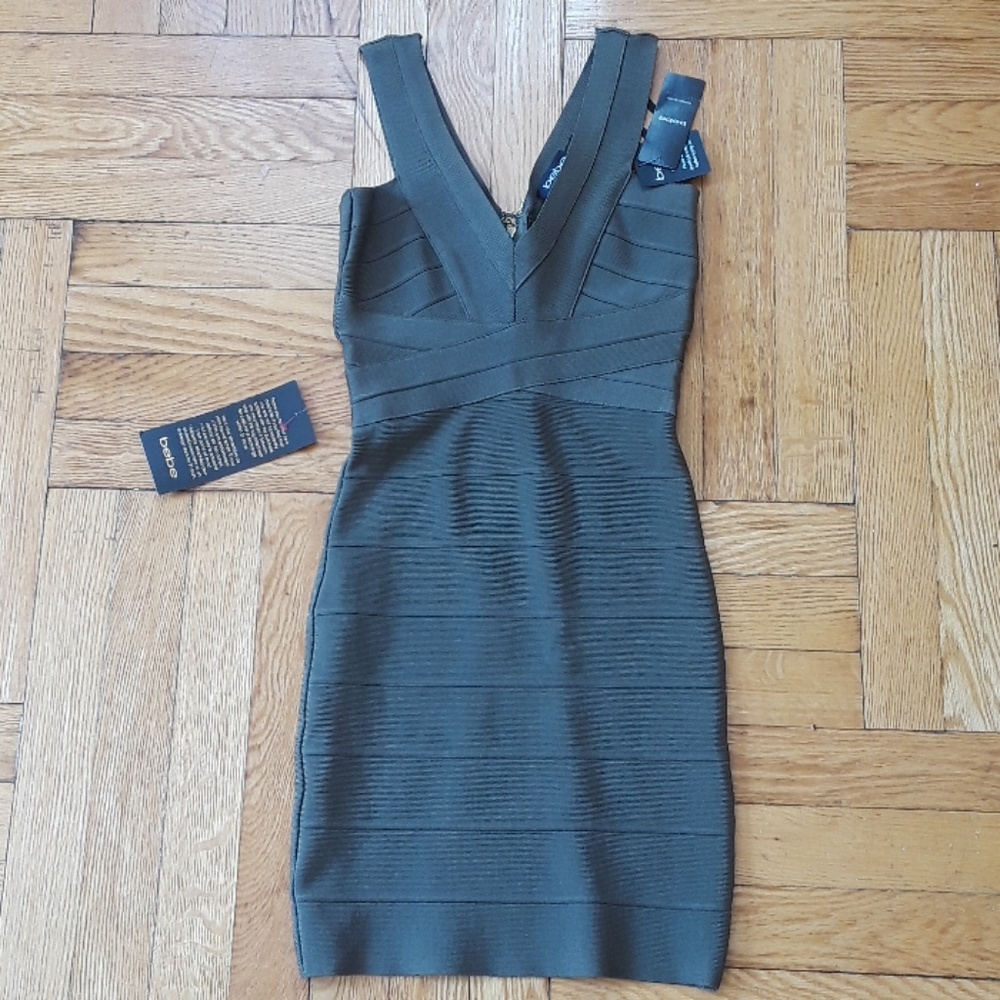 Bebe Bandage Dress Bodycon XS